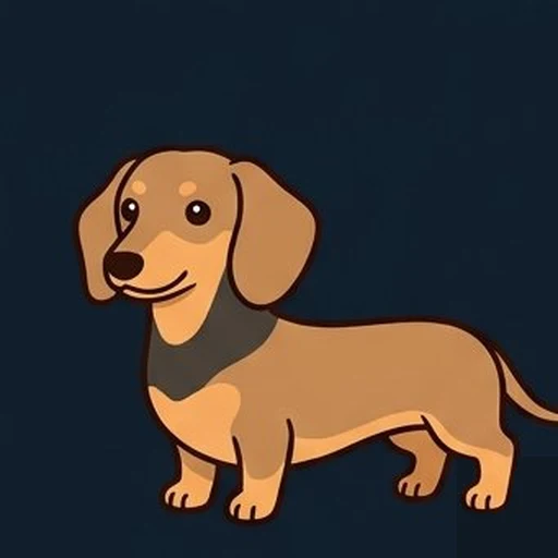 ダックスフンドのイラスト