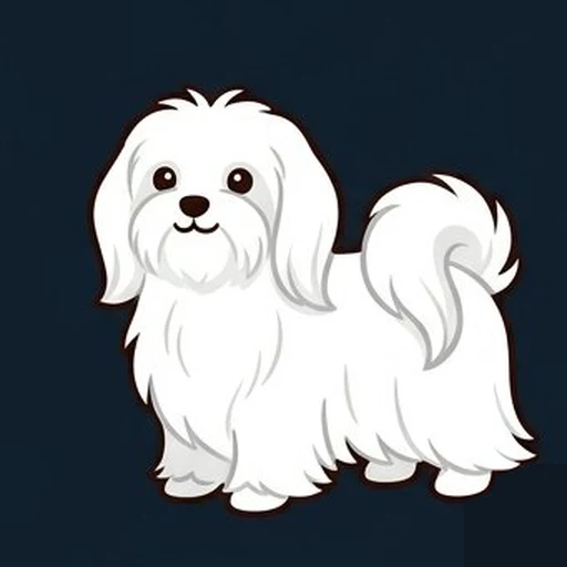 マルチーズのイラスト
