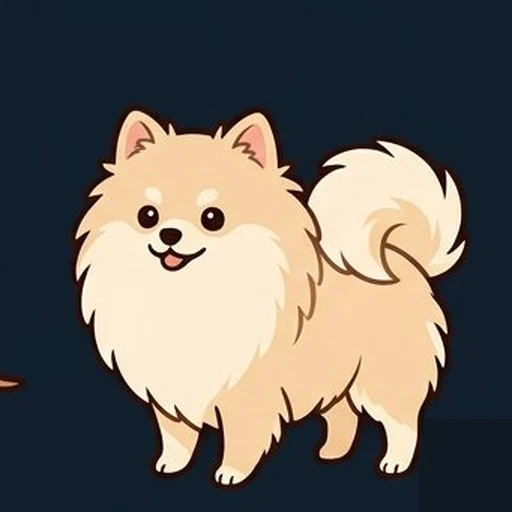 ポメラニアンのイラスト